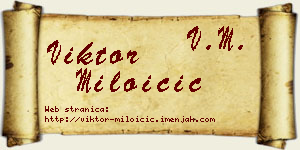Viktor Miloičić vizit kartica